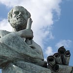 Statue des Aristoteles an der Universität von Thessaloniki