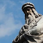 Die Leonardo da Vinci Statue in Mailand